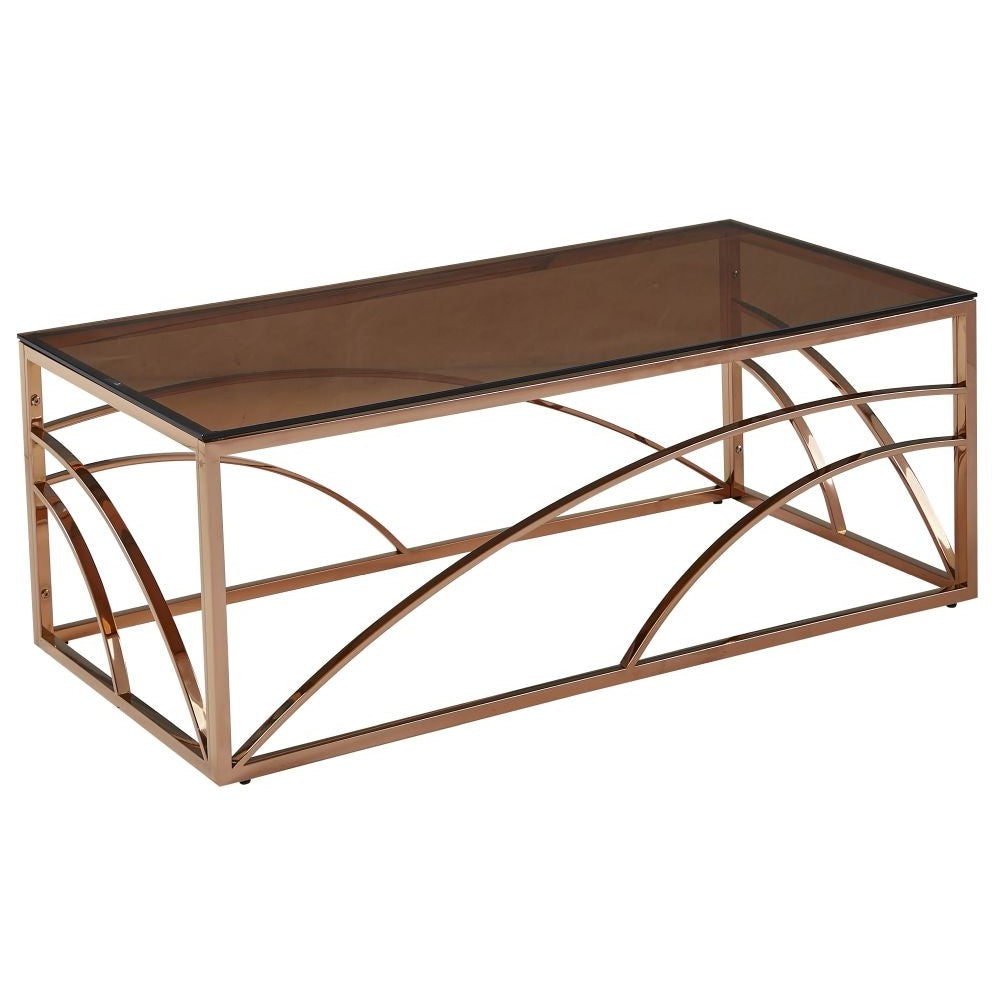 Chic 15150 Rose Gold Coffee Table Annaghmore - front at an angle