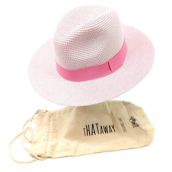 Black Ginger 601-216 Pink Panama Style Hat