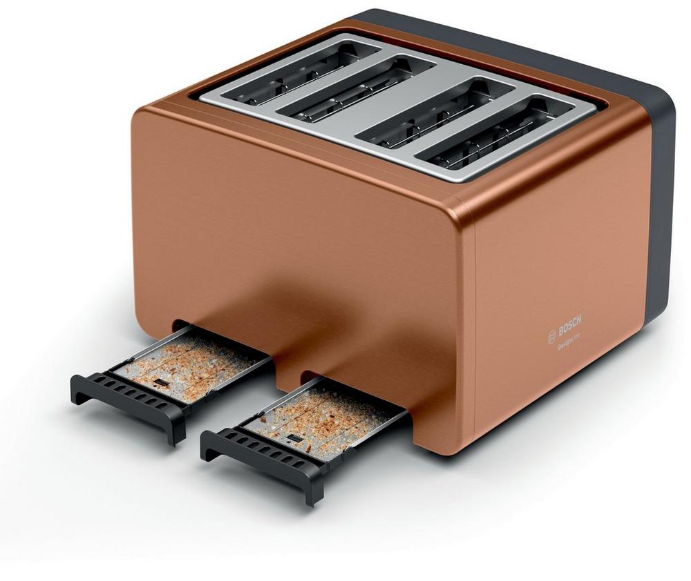  4 Slice Toaster in Copper crumb trays