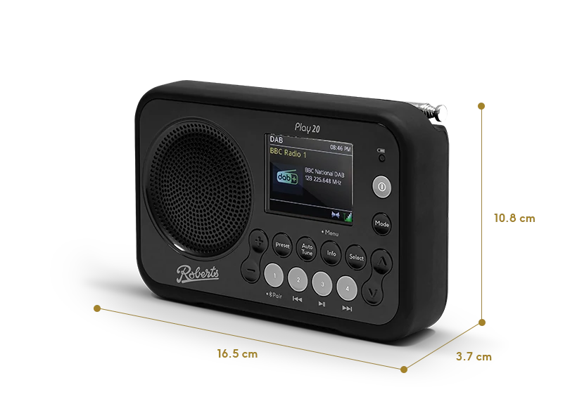 Digital Portable Radio Black measurements