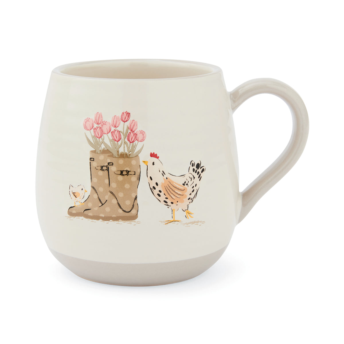 Cooksmart Hen House Lane - Tazza da caffè beige in gres