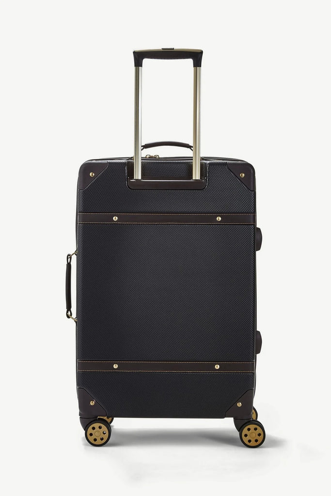 Vintage Medium Suitcase Black back