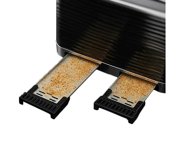 Inspire 4 Slice Toaster Black crumbs tray