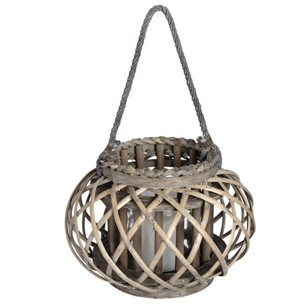 Round Willow Hanging Lantern