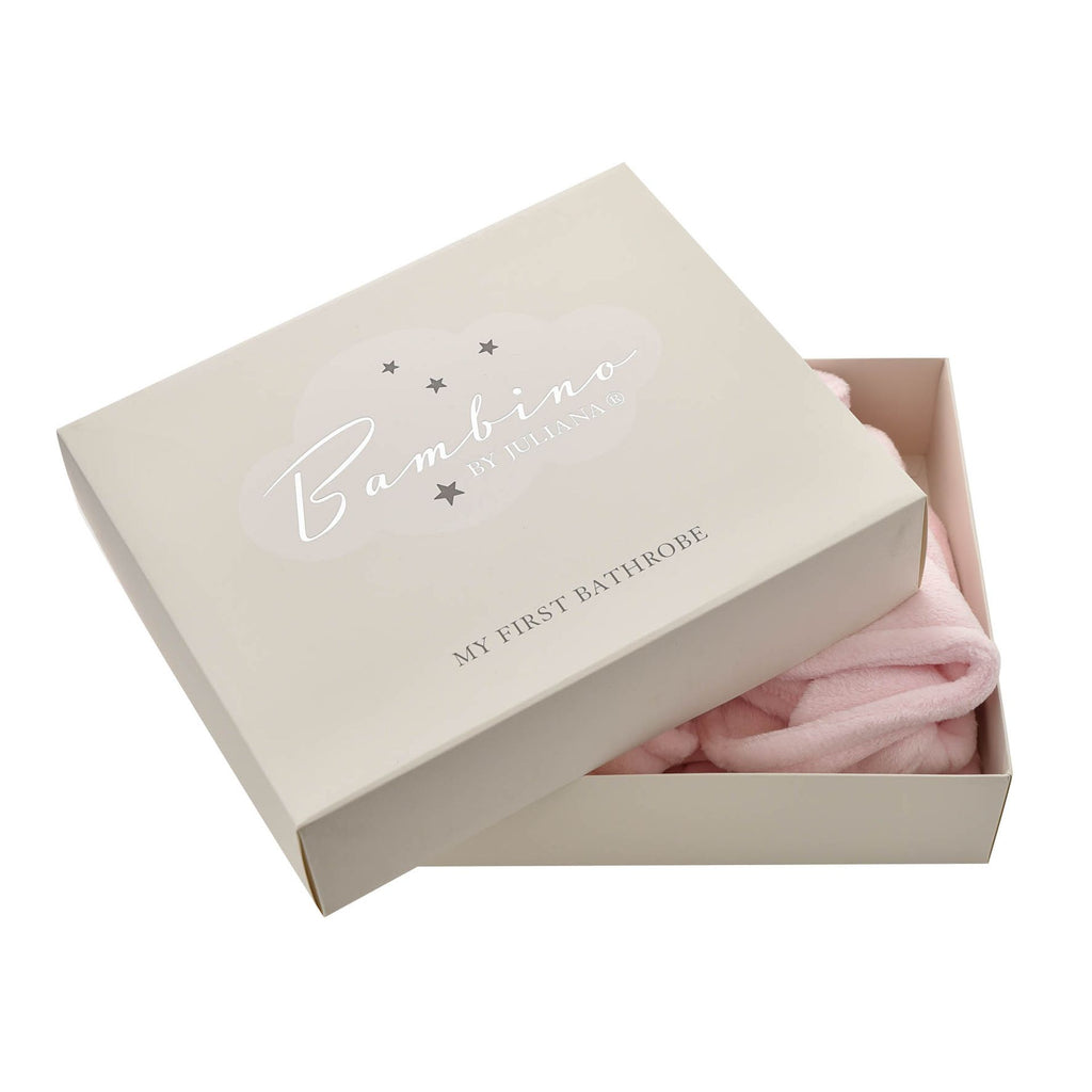 CG1682P Bambino Babys Dressing Gown Pink 3-6 Months - dressing gown pictured inside gift box