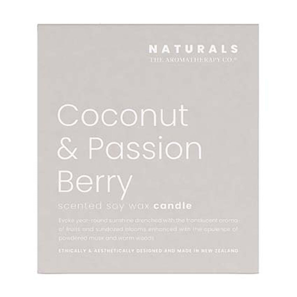 IT04173 Naturals Candle 400G Coconut & Passion Berry - view of packaging of candle