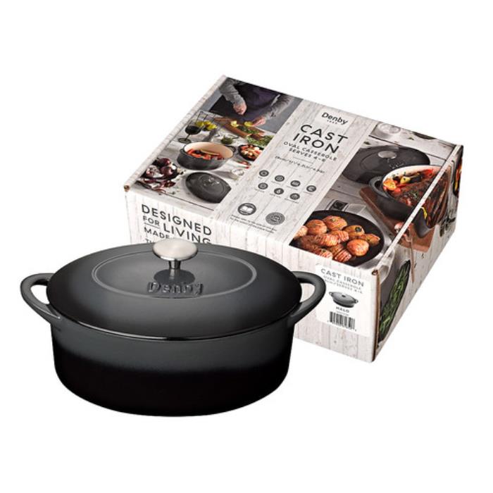 Halo Cast Iron 28cm Oval Casserole by Denby  with box