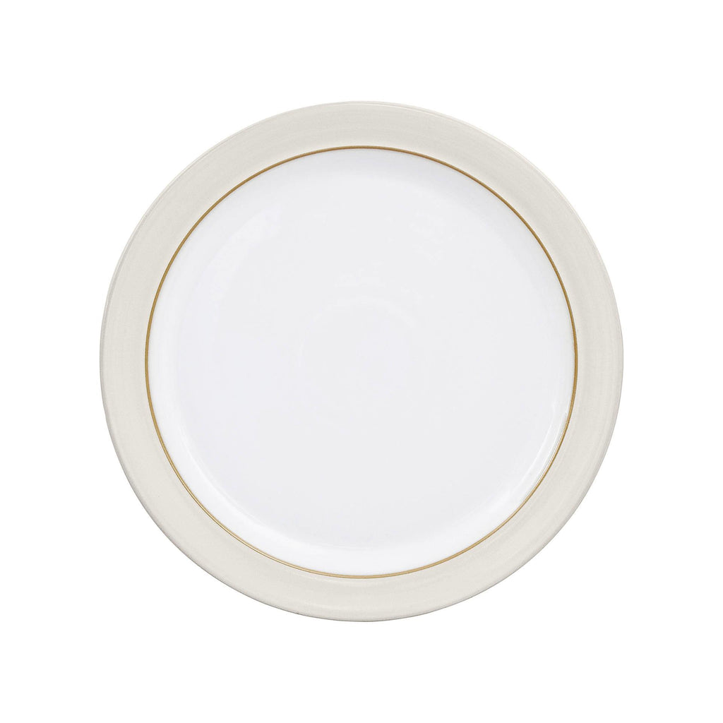 White Natural Canvas Round Plate