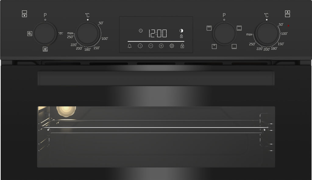 Beko BBDF22300B Built in Double Oven - Black buttons