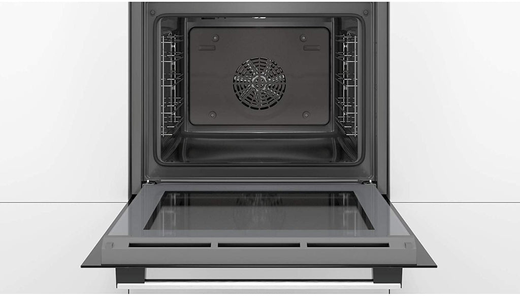 Bosch HBS534BS0B Single Oven with 3D Hot Air Stainless Steel opened