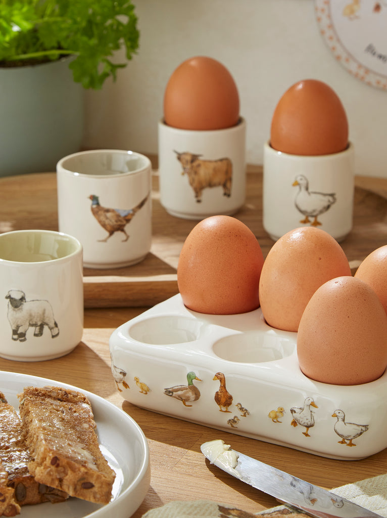 Buttercup Farm Ceramic Egg Storage and cups