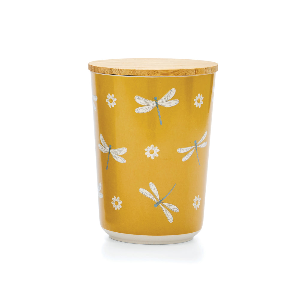 English Meadow Bamboo Canister Mustard