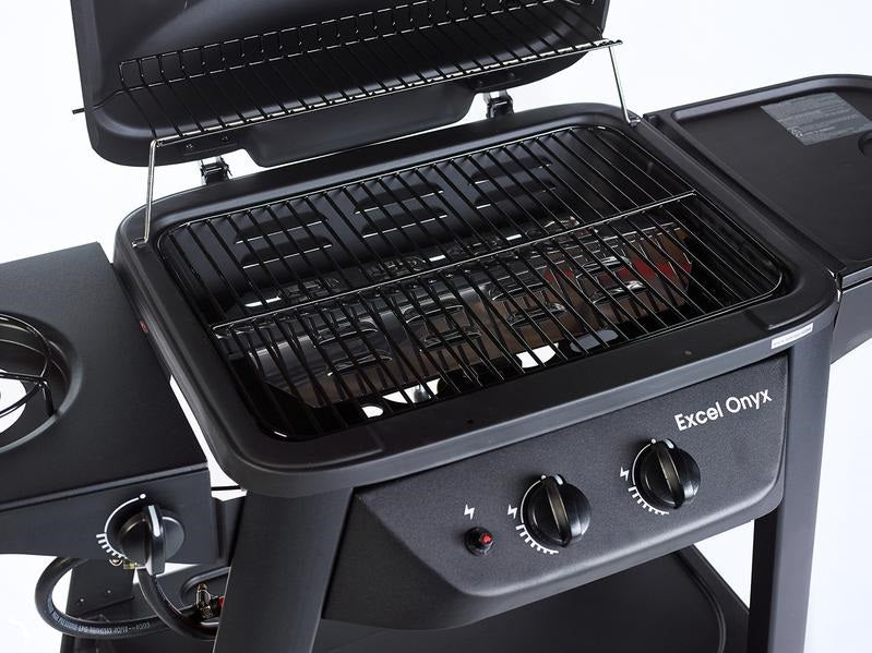 Outback Gas Bbq Excel Onyx Flame & Grill Shown