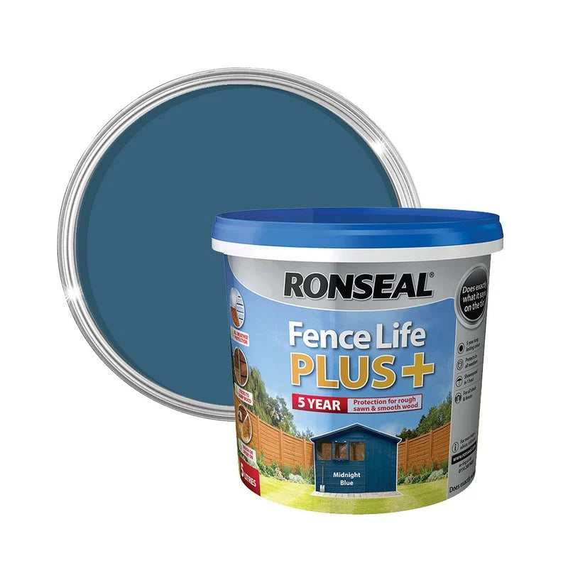 Ronseal Fencelife Plus 5 Ltr Midnight Blue