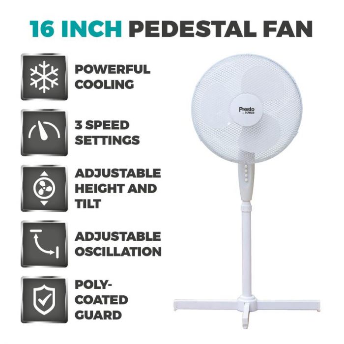 16 inch Pedestal Fan features