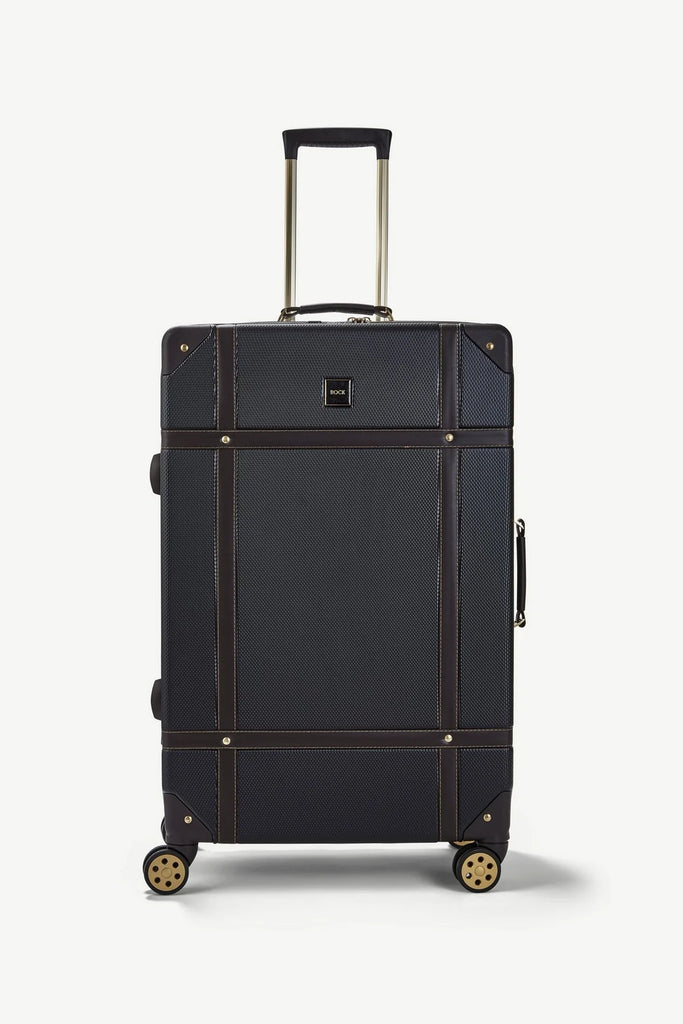 Vintage Large Suitcase Black front