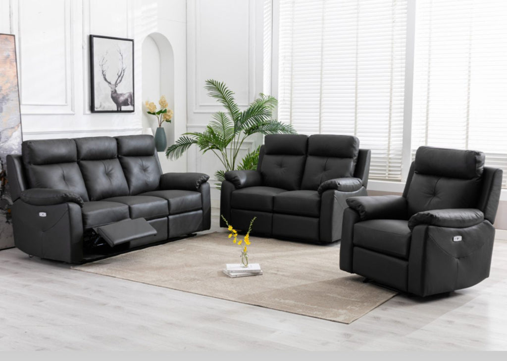 Milano Leather Full Electric Reclining Range in Anthracite