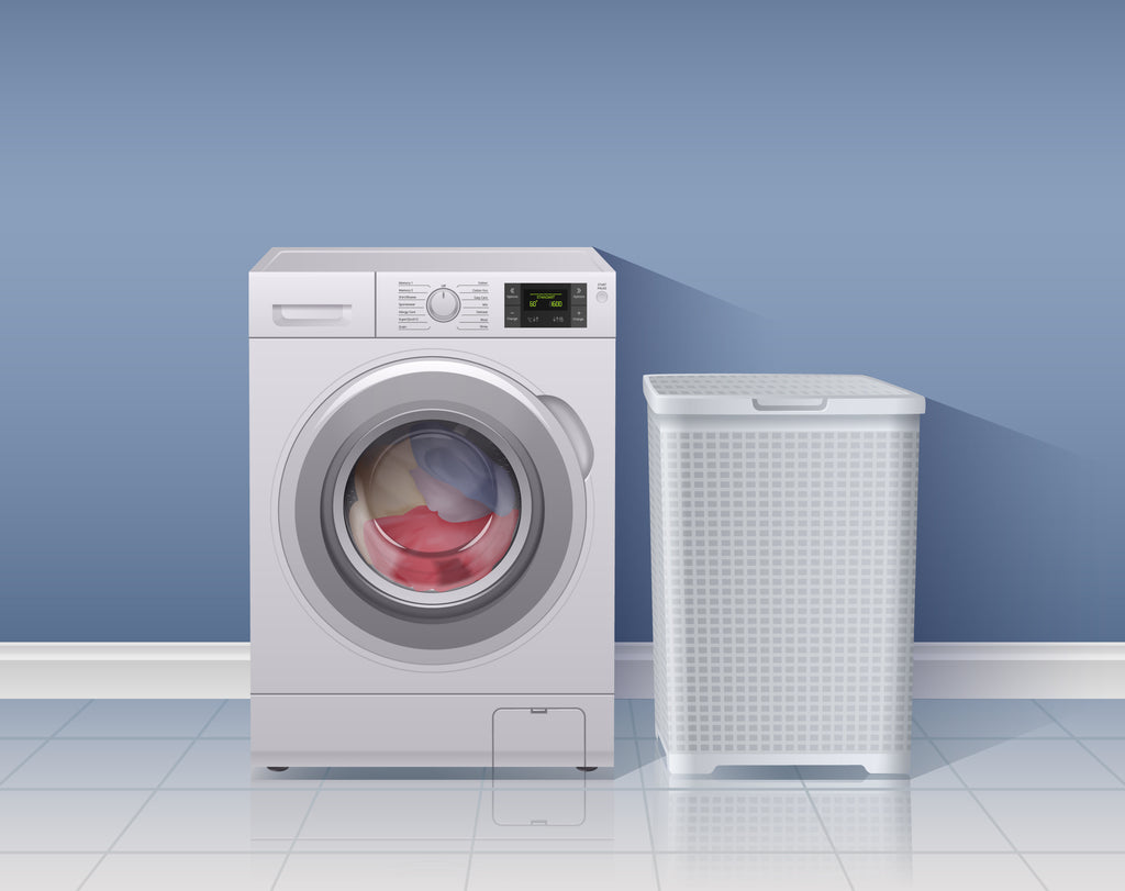 Washing Machine with a full load lifestyle shot