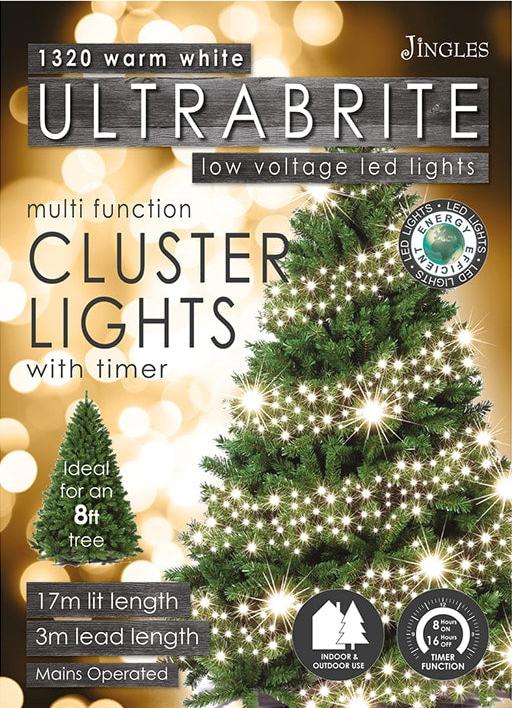 1320WhiteLEDUltraBrightClusterLights