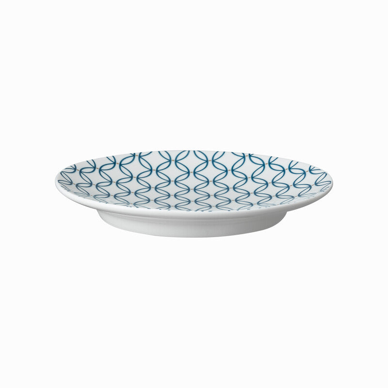 Modern Deco Small Plate Blue Accent