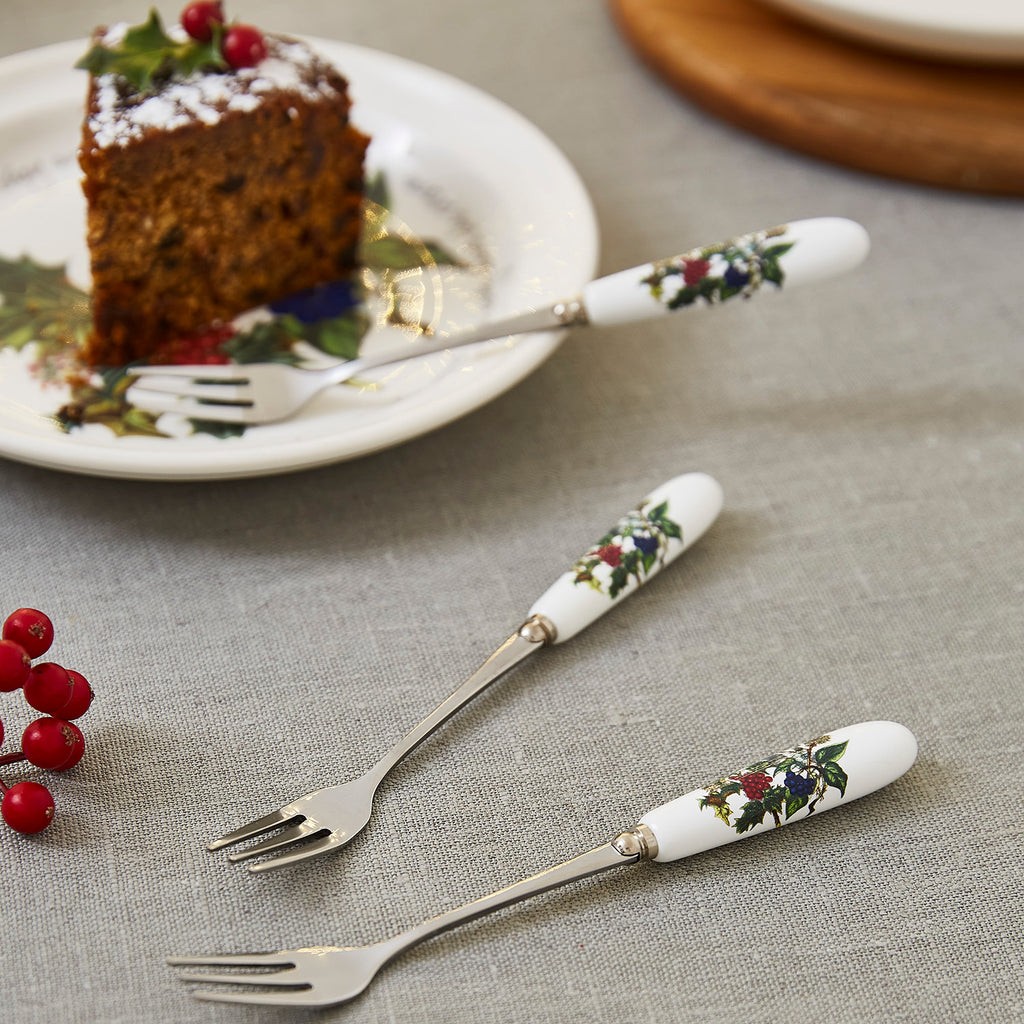 The Holly & The Ivy Pastry Forks Set Of 6 Portmeirion