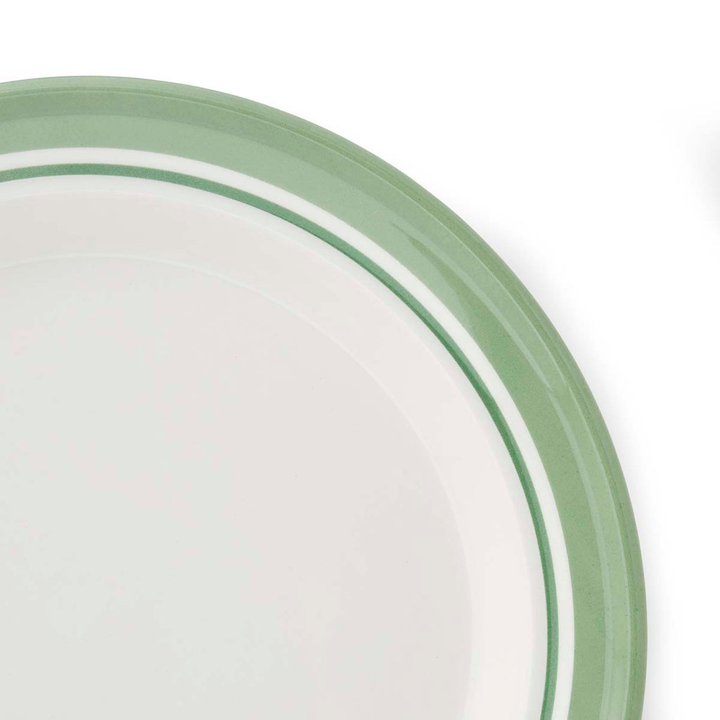 Potter's Stripe Dinner Plate, Green up close