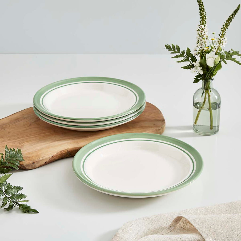 Potter's Stripe Dinner Plate, Green lifestyle