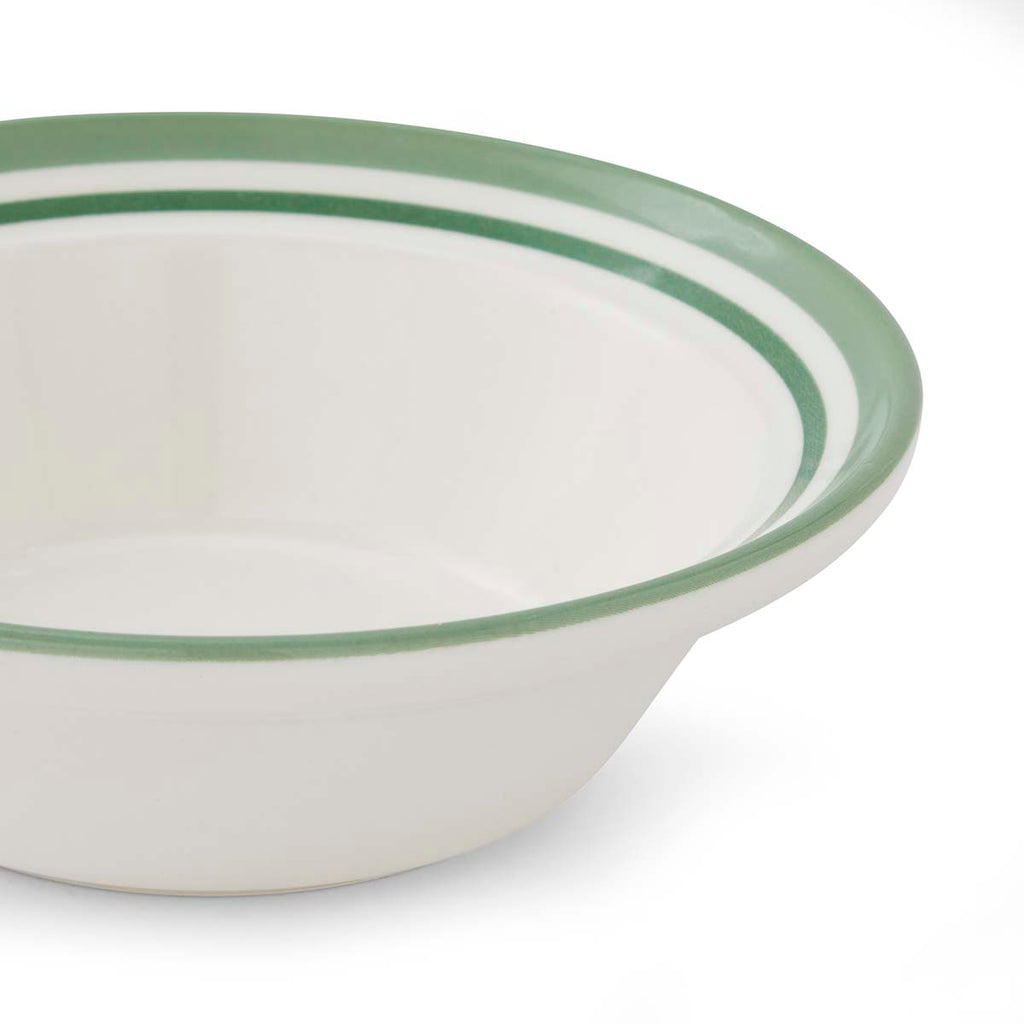 Potter's Stripe Oatmeal Bowl, Green up close