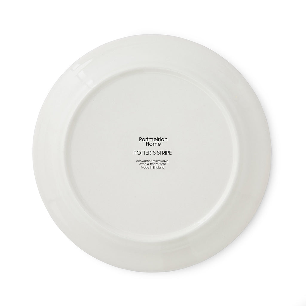 Potter's Stripe Green Bread Plate bottom