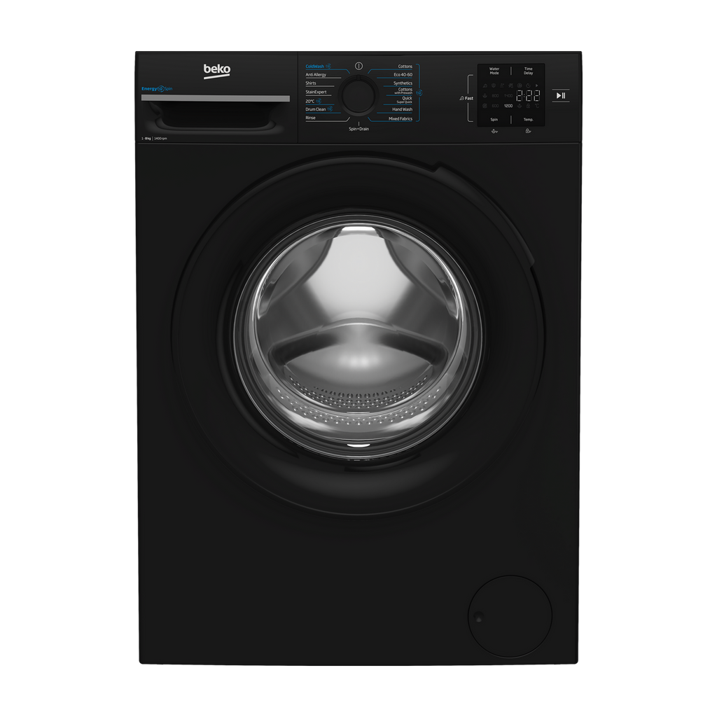 Beko BMN3WT3841B Washing Machine,8kg-1400 Spin Speed - view of the front of the washing machine