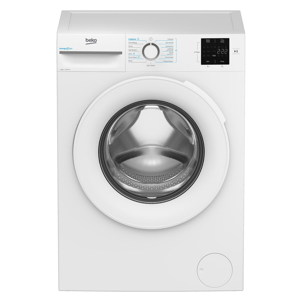 Beko BMN3WT3841W Washing Machine,8kg-1400 Spin Speed - view of the front of the washing machine