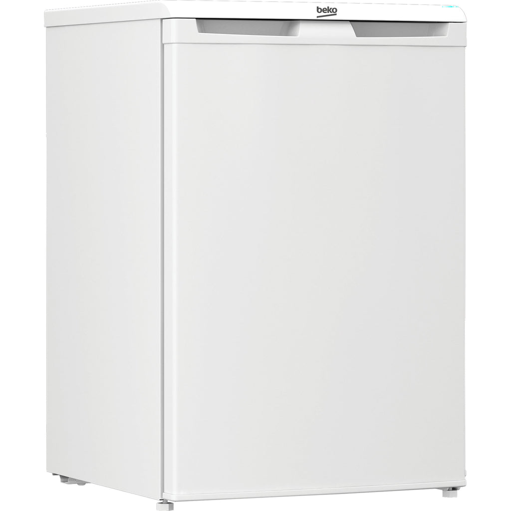 Beko UL4584W 55cm White Larder Fridge - front of fridge at an angle