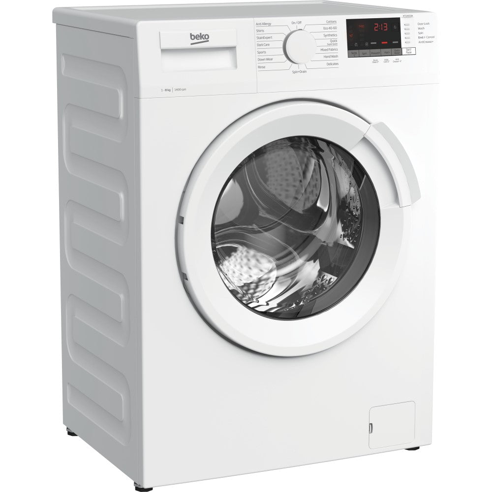 Beko WTL84151W Freestanding 8Kg Washing Machine 1400 Spin - White washing machine