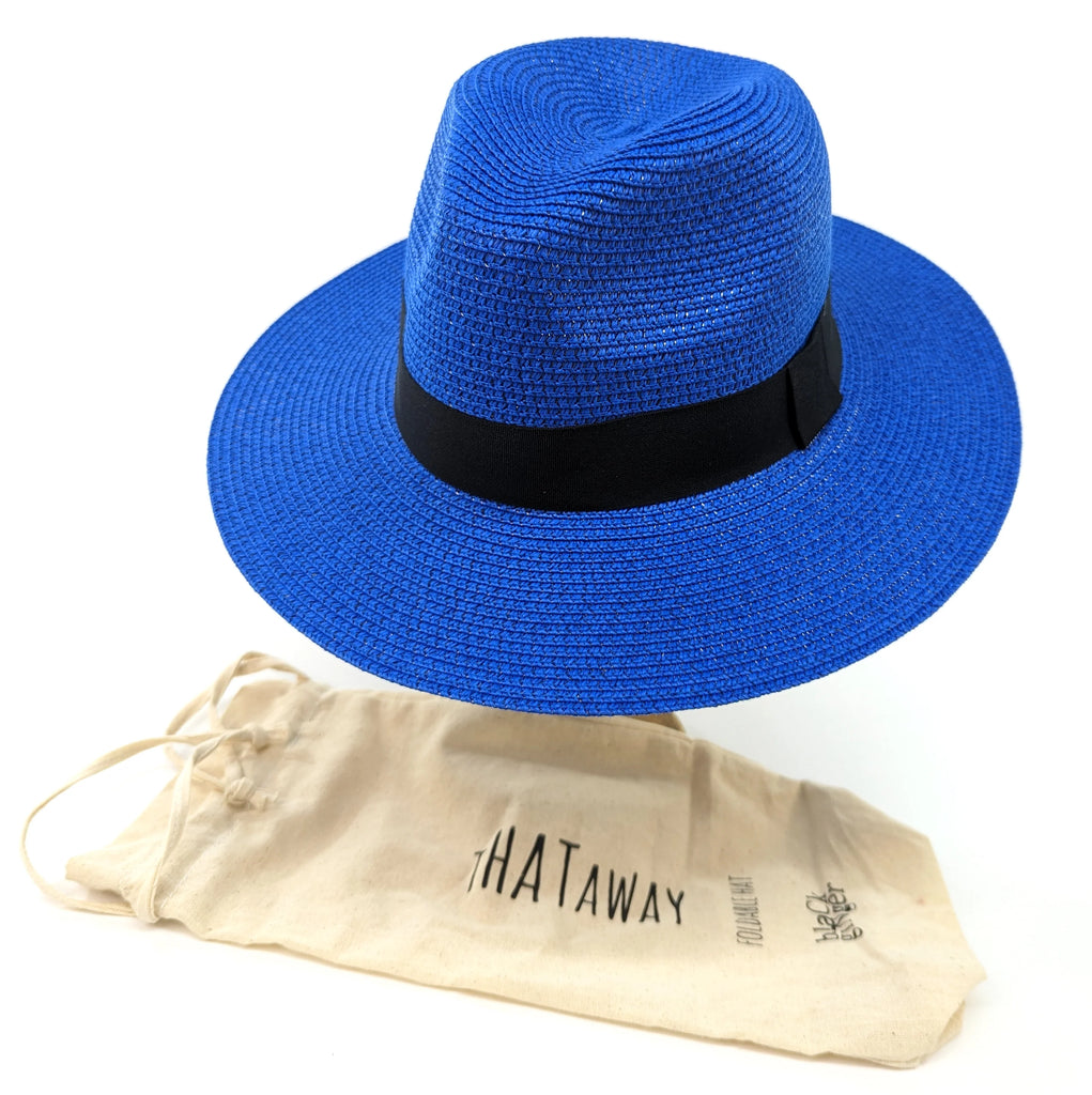  Deep Blue Panama Style Hat