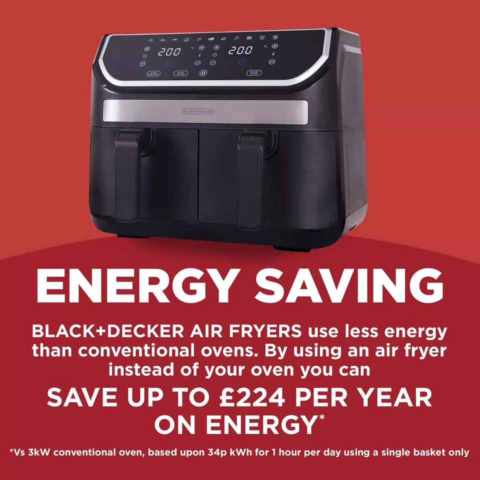 Black & Decker Dual Air Fryer Energy Saving