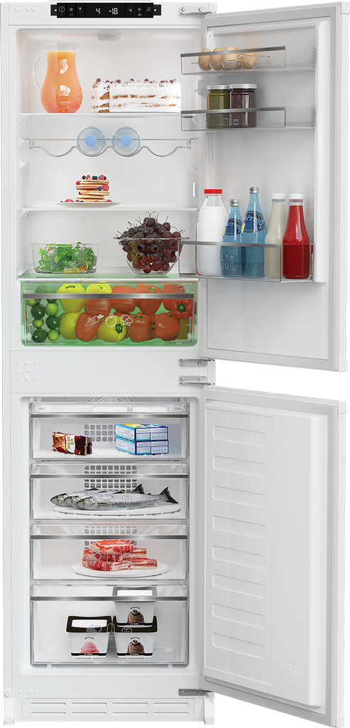  Integrated Frost Free Fridge freezer opened