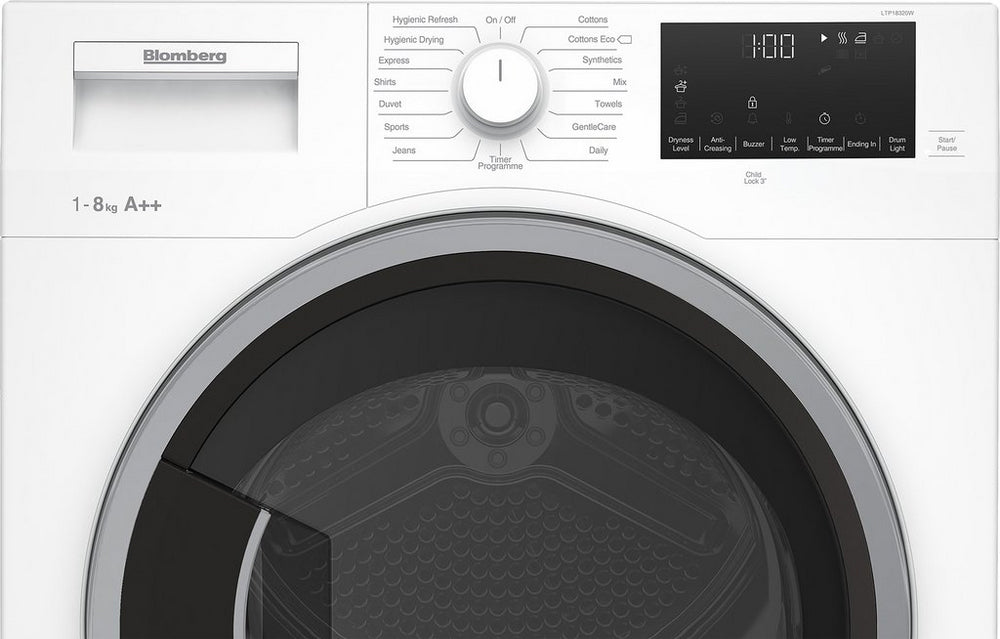 Blomberg LTP18320W 8kg Heat Pump Tumble Dryer - White