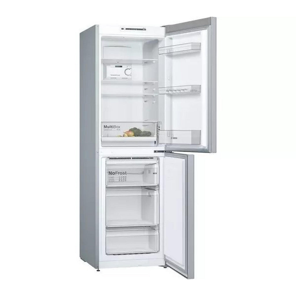 Bosch KGN34NLEAG 60cm Frost Free Fridge Freezer - front of the Bosch fridge freezer with the doors open