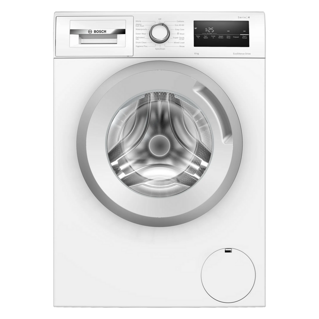 Bosch WAN28258GB Washing Machine 8kg 1400 Spin - front of the Bosch washing machine on a plain background