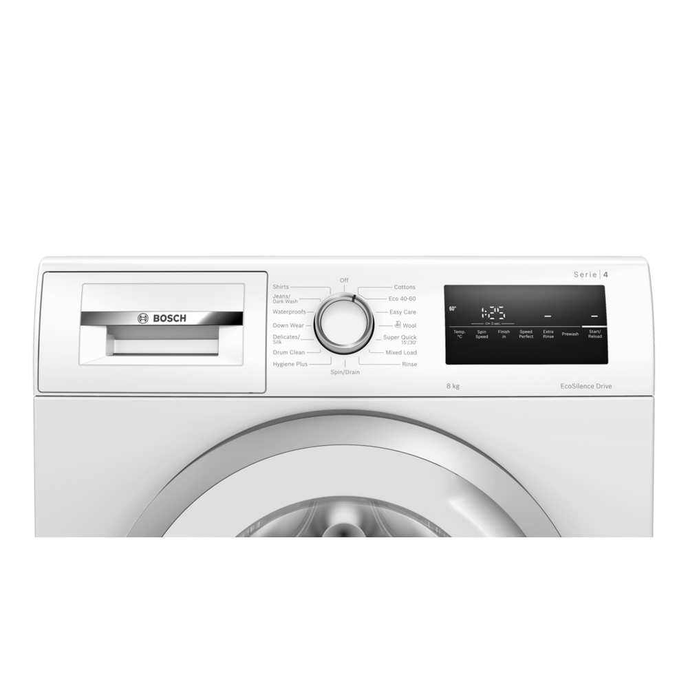 Bosch WAN28282GB Washing Machine 8kg 1400 Spin - front control panel pictured