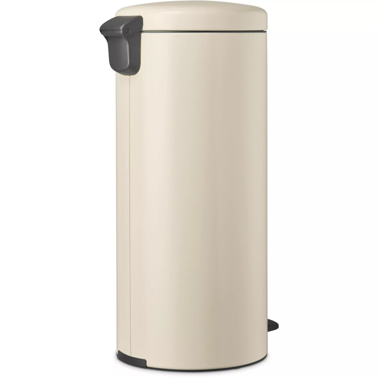 Brabantia 149962 Newicon Soft Beige 30L Pedal Bin - rear of pedal bin with a lid hinge sticking out