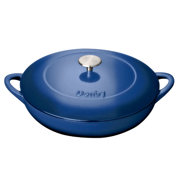 Denby Cobalt Shallow Cast Iron Casserole