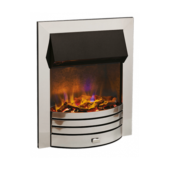 Dimplex TRR20CH Torridon Optiflame 3D Inset Electric Fire Chrome - another different view of the front of the electric fire