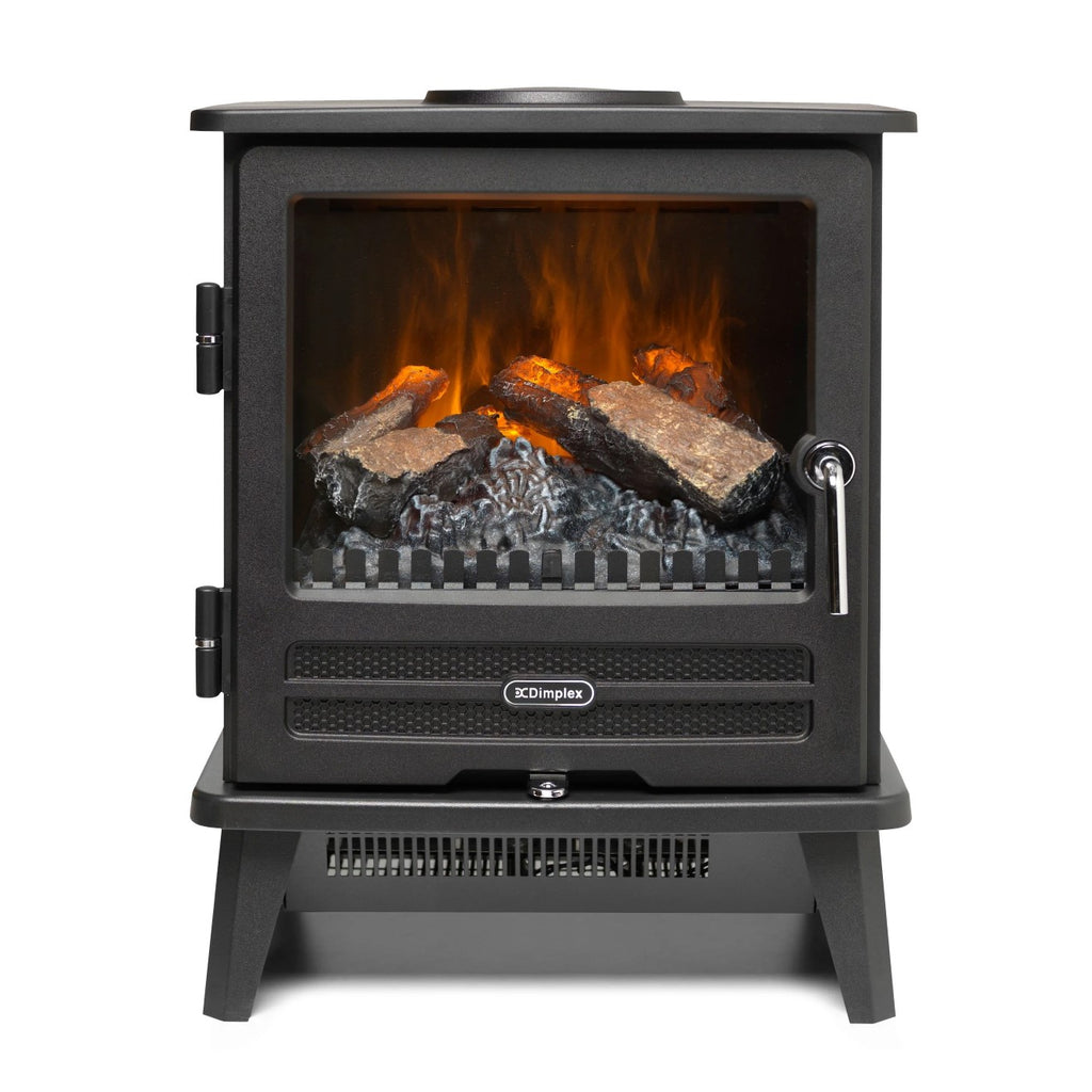 Dimplex WLL20 Willowbrook Optimyst Stove - front of the electric stove fire with flame effect on