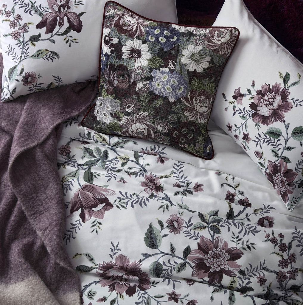 Laura Ashley Editas Garden King Quilt Set - floral pillow bedding close-up