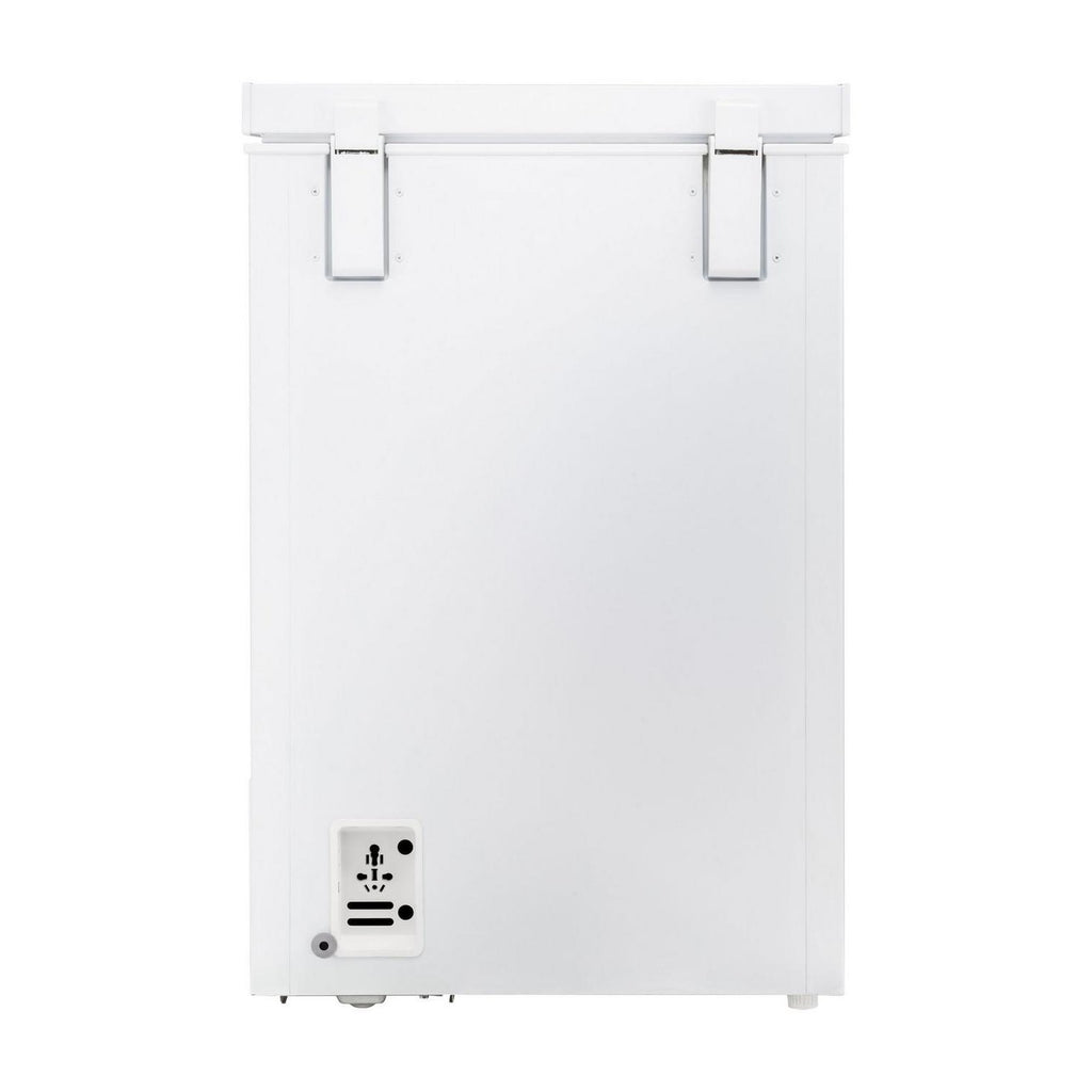 Fridgemaster MCF96E Chest Freezer 96 Litres - White - view of back of appliance