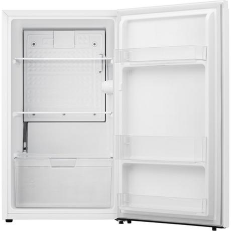 Fridgemaster MUL4892E Larder Fridge in White - Front view with door open and empty inside