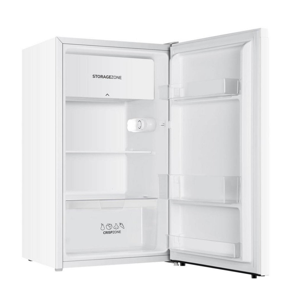 Fridgemaster MUR4894E Ice Box Fridge - view of front of the fridge with door open and empty interior at an angle, control dial visible