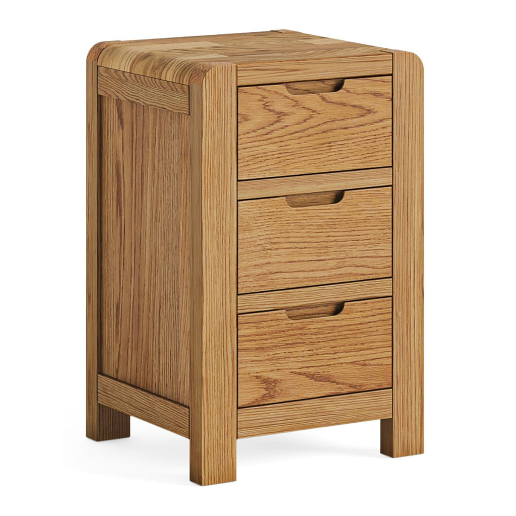 Edson G7444 Bedside Global - front of the Edson bedside table with drawers pictured at an angle