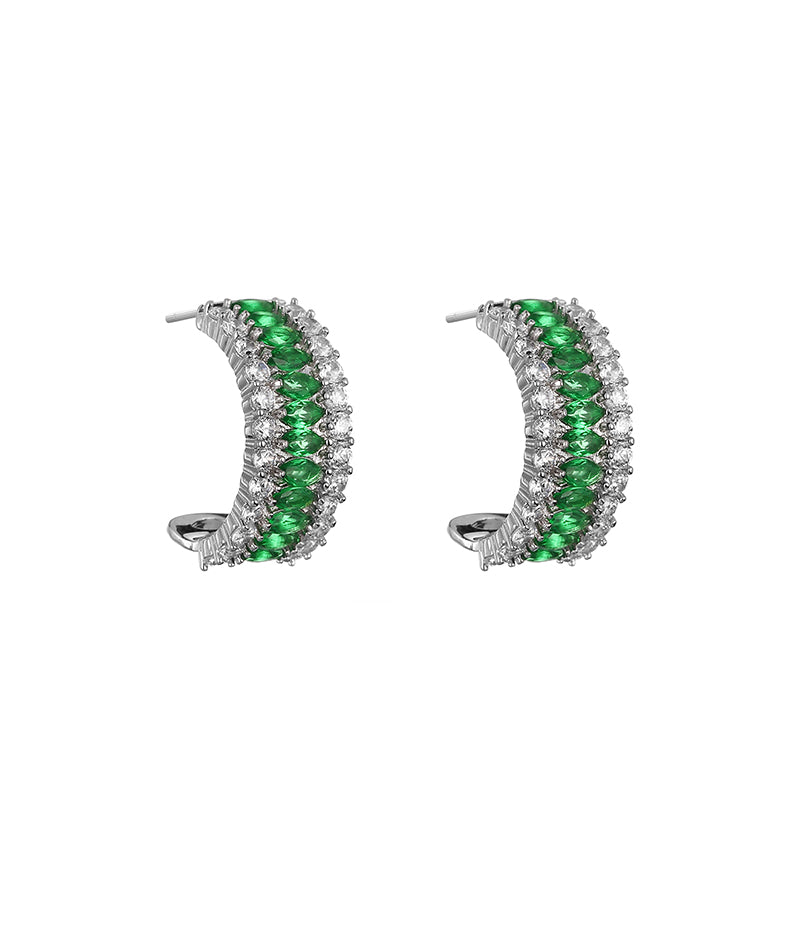 Karen Sampson Earrings, emerald green